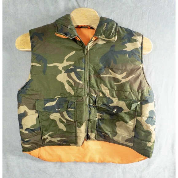 Winchester Reversible Camo & Orange Hunting Puffer Vest Mens XL - Picture 1 of 8